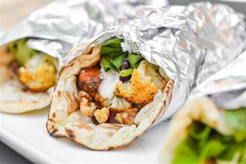 Grilled Cauliflower and Sweet Potato Wraps