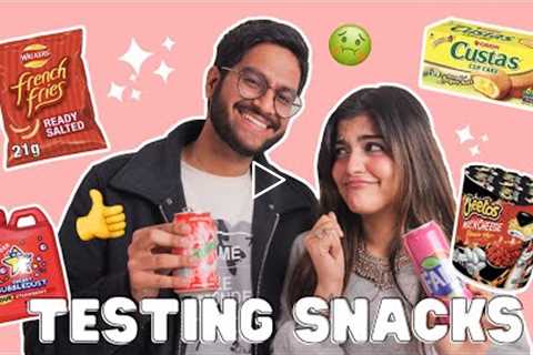 Testing International Snacks with @Kritika Khurana Did We Like Anything🤢 Tested by Shivesh