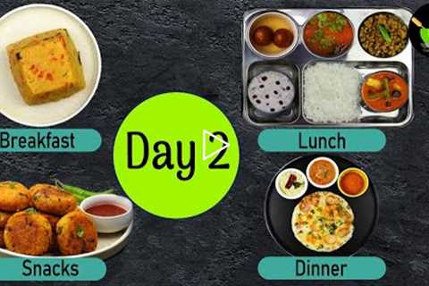 One-Day Meal Plan | Breakfast Lunch And Dinner Plan | Healthy Indian Meal Plan Day - 2 | Easy Recipe
