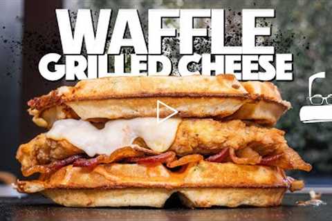 INSANELY EPIC WAFFLE GRILLED CHEESE (OR IS IT A FRIED CHICKEN SANDWICH?) | SAM THE COOKING GUY