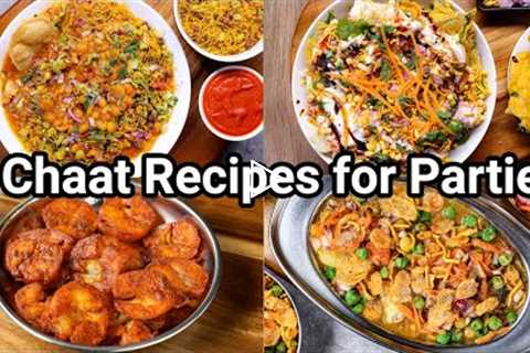 4 Easy Chaat Recipes for Parties | 4 Must Try Easy Indian Chaat Recipes for Pot Luck Parties
