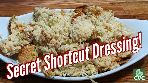 Secret Shortcut Cornbread Dressing, Simple Ingredient Old Fashioned Southern Cooking