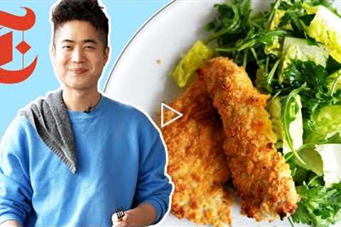 Crispy Ritz Cracker Chicken and Green Salad | Eric Kim | NYT Cooking