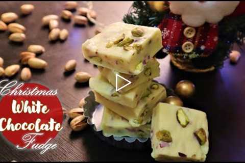 White Chocolate Fudge|christmas recipe|chocolate fudge with condensedmilk|Christmas desserts recipes
