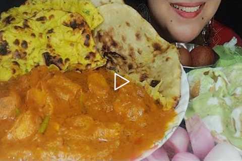 Eating masala chaap,missi roti, mix paratha, gulab jamun | Indian food asmr mukbang | foodie siyaa