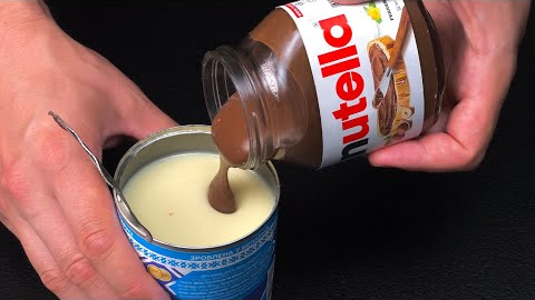 Whisk condensed milk with Nutella! You will be amazed ! No baking and gelatin!