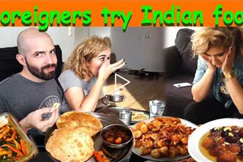 Foreigners try Indian Food | Foreigner trying CHOLE BHATURE first time | Indian Food Reaction