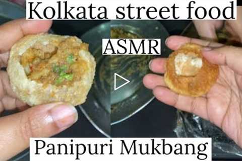 ASMR Eating Indian Street Food Panipuri,Golgappa,Puchka - indian food mukbang/ ASMR Eating Show