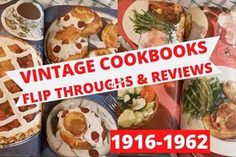 4 VINTAGE 1950’s 1960’s COOKBOOKS! Meal Plans, Recipes!
