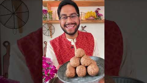 HEALTHY SUGAR FREE LADDU RECIPE FOR DIWALI | FESTIVE DESSERTS WITH SHIVESH EPISODE 5 #shorts