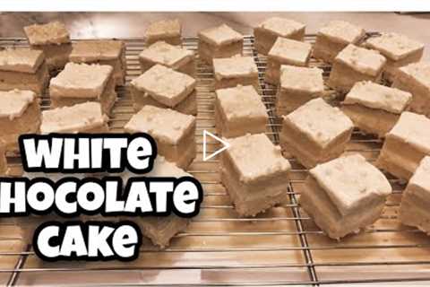 WHITE CHOCOLATE CAKE #cakes #whitechocolaterecipe #dessert #tabzduo
