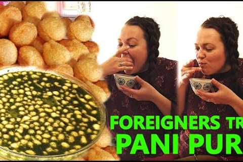 Foreigners Trying PANI PURI (GOLGAPPE) | Indian Street Food reaction by Foreigners | Eating GOLGAPPA