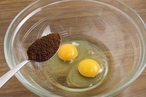 mix 2 eggs with coffee ! you''''ll be surprised ! in just 10 minutes! dessert with no oven, no..