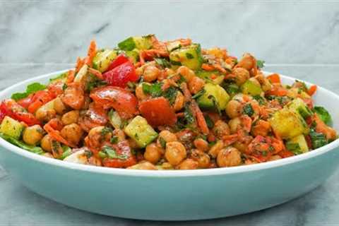High Protein Chickpea Salad (Plant-based) | Healthy Salad Recipe for Weight Loss