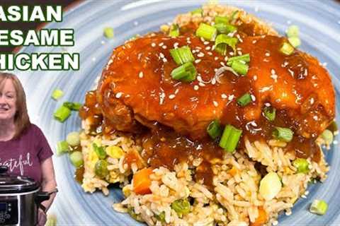 Crockpot ASIAN SESAME CHICKEN with My Fried Rice Recipe
