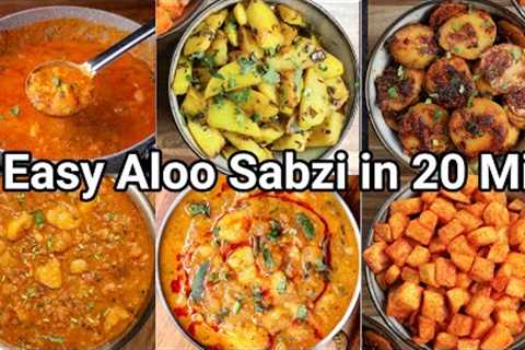 6 Easy Aloo Sabzi Recipes in 20 Mins - Easy & Simple Potato Curries | Simple Potato Recipes..