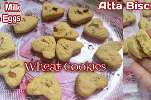 Wheat Cookies Recipe| Atta Biscuits Recipe| How to make whole wheat Cookies|Nan khatai Recipe