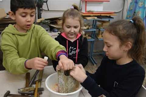 Children Make Candles for Ukrainian Soldiers in Trenches