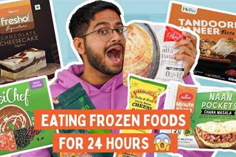 OMG😳 EATING ONLY FROZEN FOODS FOR 24 HOURS | DID I LIKE ANYTHING? REVIEW + CHALLENGE