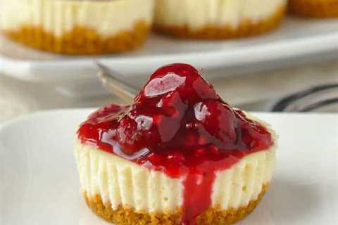 Mini Lemon Cheesecakes with Raspberry Sauce