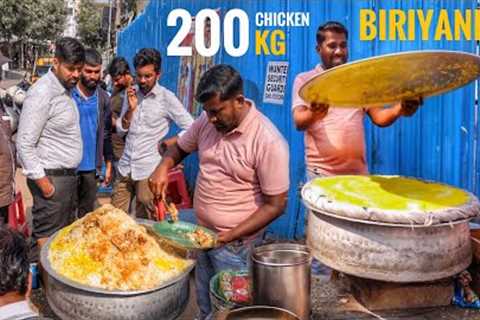 Unlimited Chicken Biriyani Only ₹70/- I 200Kg Biriyani Sell Everyday | Hyderabad | Street Food India