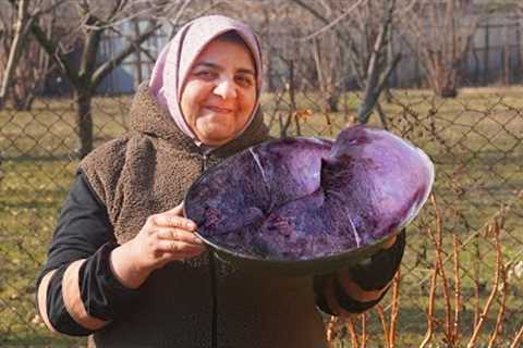 Winter Day in the Village | Delicious Beef Liver Recipe