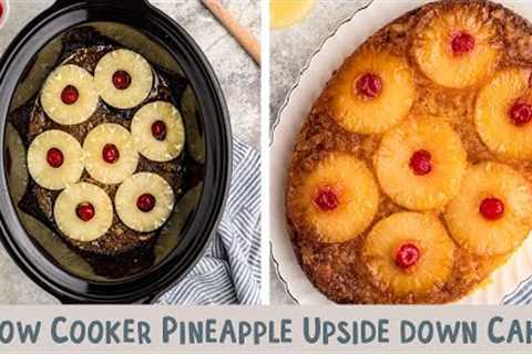 🍍Slow Cooker Pineapple Upside Down Cake🍒