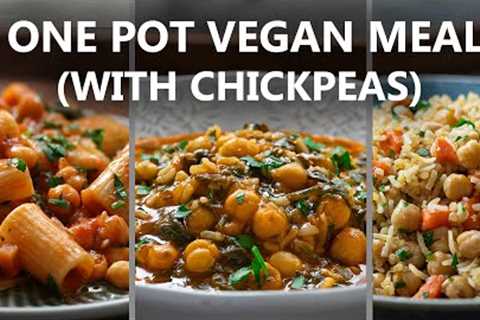 3 Easy ONE POT Vegan Meals With Chickpeas | Easy Vegan Recipes | Food Impromptu