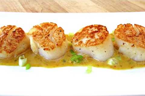 Scallops with Saffron Sauce - PoorMansGourmet