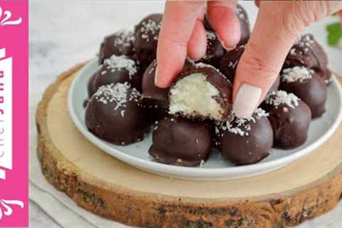 AMAZING 3 INGREDIENT COCONUT CHOCOLATE CANDY⎜PLANT-BASED
