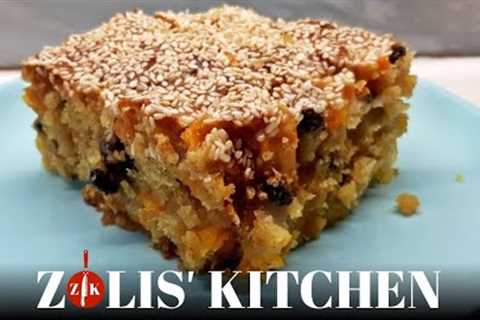 Pumpkin cake Loli. Traditional greek vegan cake recipe of Sifnos Island!