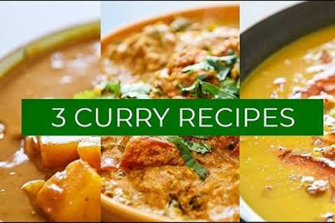 3 easy plantbased Curry Recipes to SPICE UP YOUR WEEK!