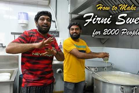 How to Make Firni Sweet for 2000 Peoples | Bulk Cooking with Jabbar Bhai