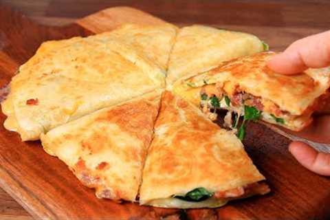 Incredible! Quick breakfast ready in a few minutes! 4 delicious tortilla recipes from Helly😋