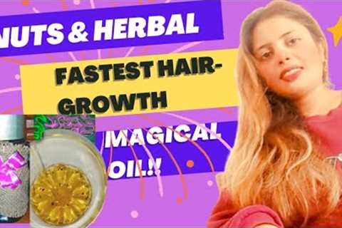 Homemade Herbal And Nuts Hair Oil-Oil for Faster Hair Growth-Herbal Hair Oil for Thicker Hair-