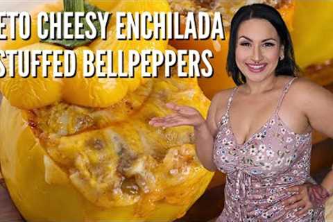 Keto Cheesy Enchilada Stuffed Bell Peppers