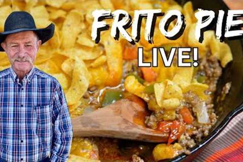 Making up a Cowboy Favorite- Frito Pie Live Cook