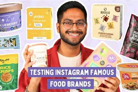 TASTING *INSTAGRAM FAMOUS* FOOD BRANDS 😱RICE CRISPIES, COFFEE CUBES, PANCAKE ..DID I LIKE ANYTHING?