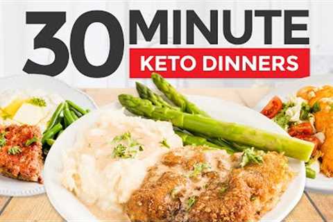 30 Minute EASY KETO DINNER RECIPES + KETO MEAL PREP TIPS | Keto Chicken Fried Steak, Meatloaf