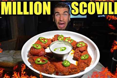 I WOULD''T TRY FOR $1000 HOTTEST WING CHALLENGE IN LAS VEGAS! 1.2 Million Scoville Spicy Wings