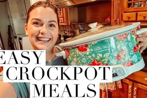 5 EASY CROCKPOT MEALS! 5 INGREDIENTS OR LESS | THE SIMPLIFIED SAVER