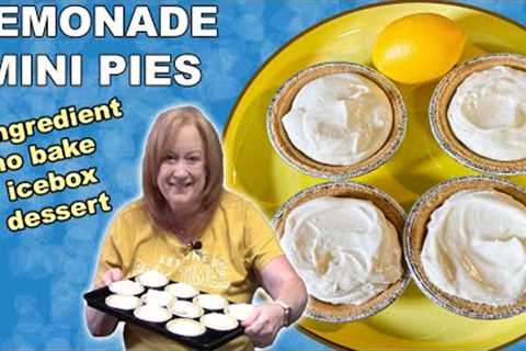 Easy LEMONADE MINI GRAHAM PIES, 4 Ingredient No Bake Icebox Dessert