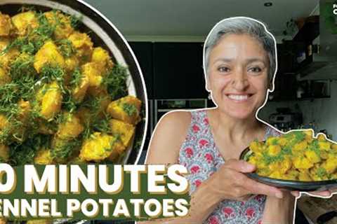 10 MINUTE FENNEL POTATOES | Deliciously Tasty Vegan Fennel Potato Recipe | Food with Chetna