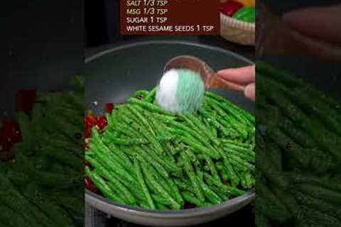 EASY VEGAN STIR-FRIED GREEN BEANS RECIPE #veganrecipes #vegetarian #greenbeans #chinesefood #cooking
