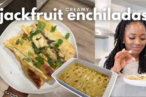 Creamy Jackfruit Enchiladas | How to cook with jackfruit | Simple & Delicious Vegan Recipe