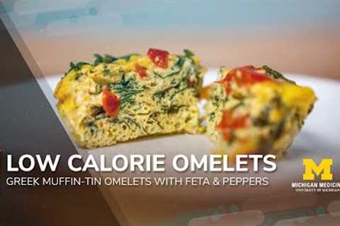 Low Calorie Greek Muffin-tin Omelets with Feta and Peppers: A Mediterranean Diet Recipe