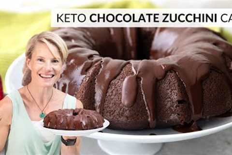 This KETO CHOCOLATE ZUCCHINI CAKE is the best way to use some of that summer squash!