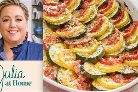 How to Make Cheesy Tomato Zucchini Casserole (Tian) | Julia at Home