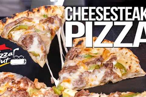 THE CHEESESTEAK PIZZA FROM PIZZA HUT...BUT HOMEMADE & WAY BETTER! | SAM THE COOKING GUY