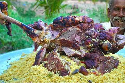ARABIAN STYLE BIG LEG PIEACE MANDI RECIPE |Delicious Meat cooked in village Grandpa Traditional food